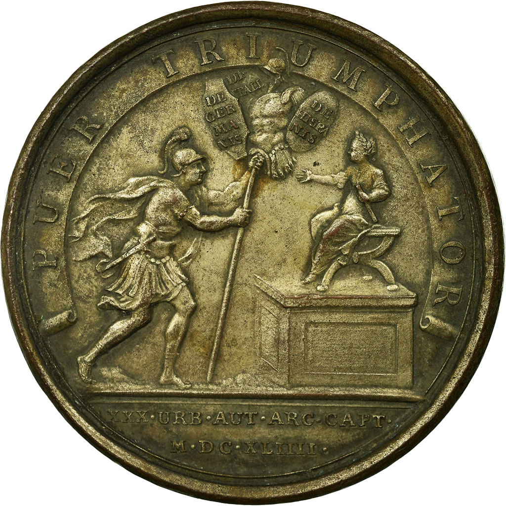 Frankrijk, Medaille, Louis XIV, Prise de Trente Villes, 1644, Mauger, ZF, Koper