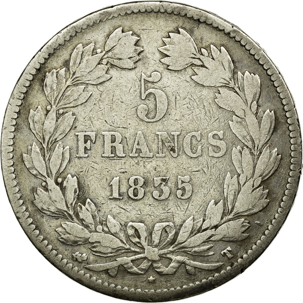 Coin, France, Louis-Philippe, 5 Francs, 1835, Nantes, , Silver