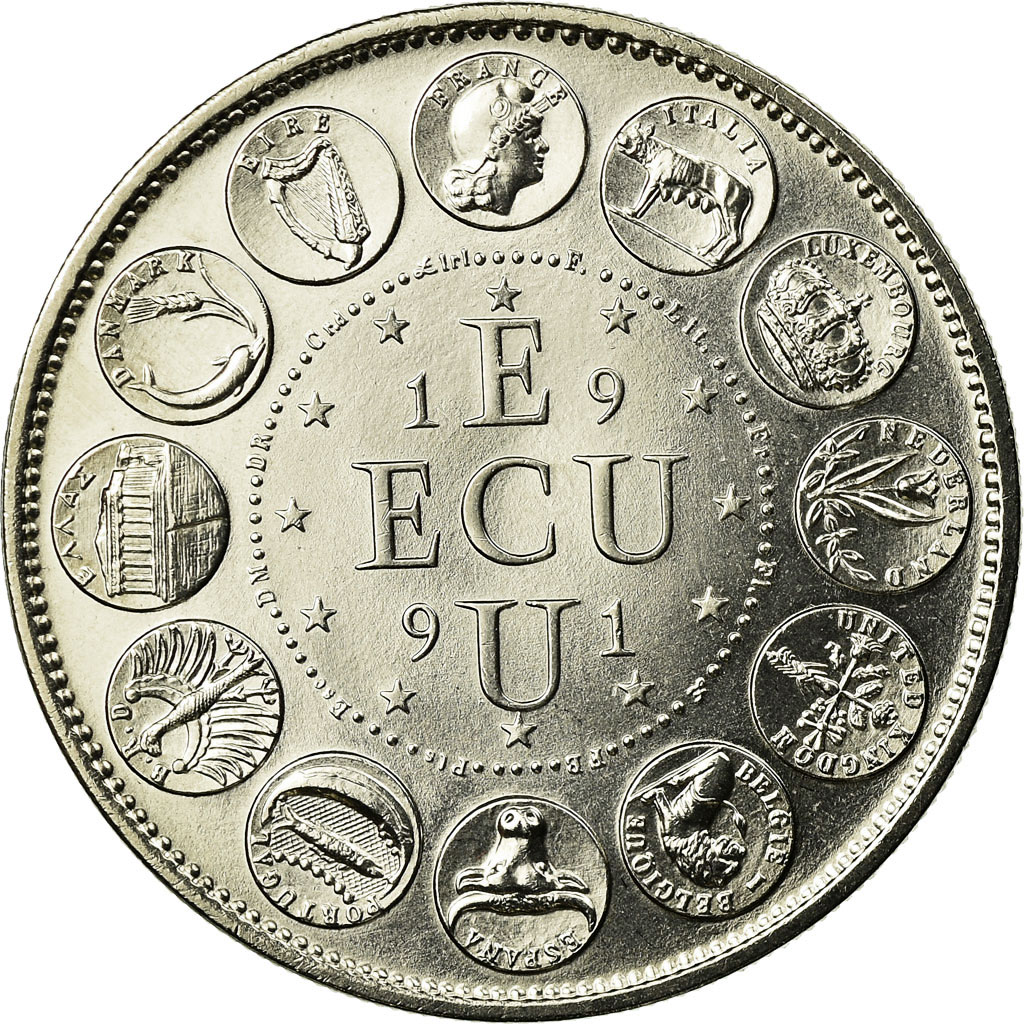 France, Médaille, Ecu Europa, Marianne, 1991, Rodier, FDC, Copper-nickel