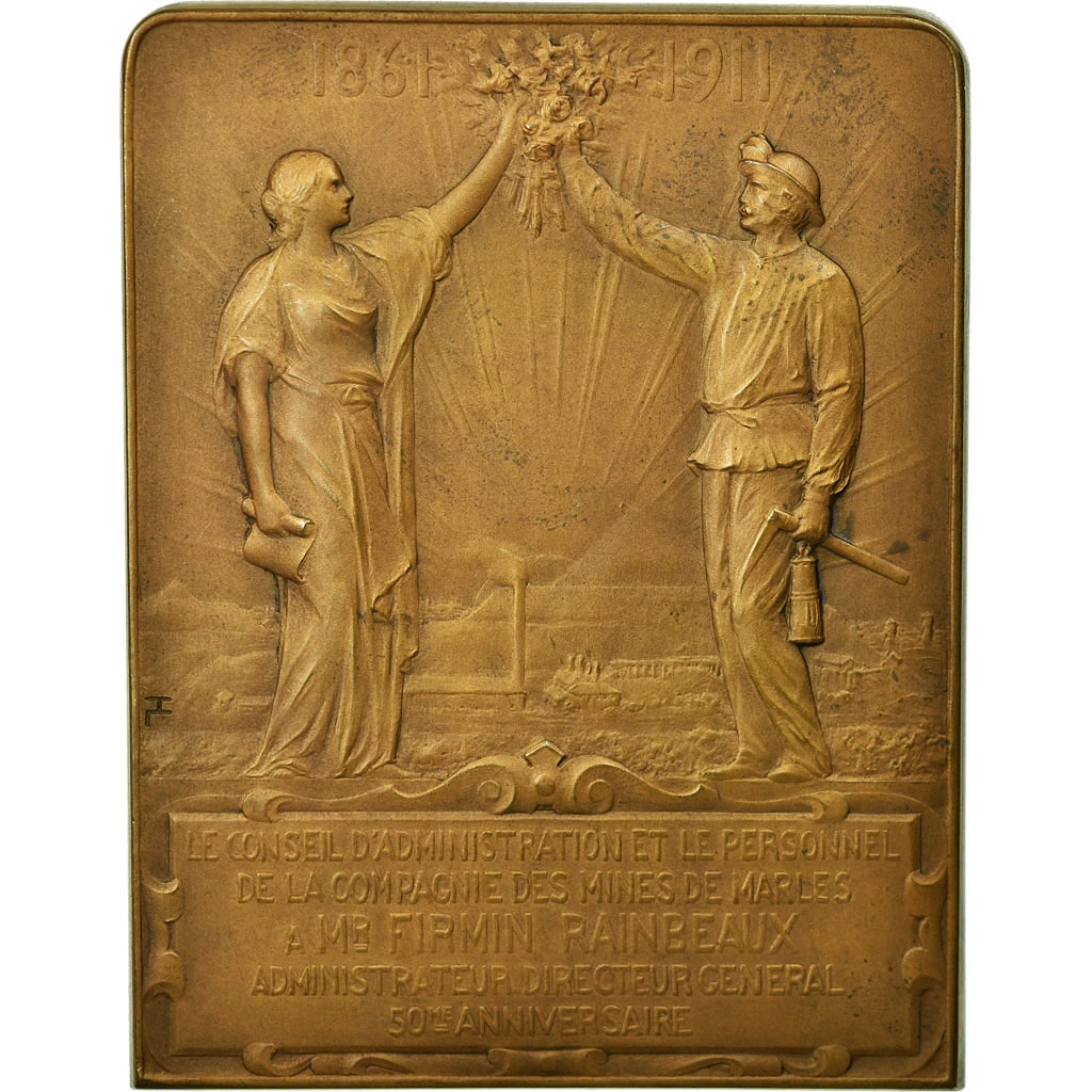 France, Medal, Firmin Rainbeaux, Directeur des Mines de Marles, 1911