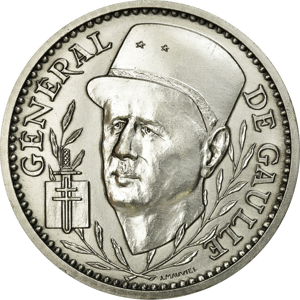 France, Medal, Général de Gaulle, 40eme anniversaire de la Victoire, 1985