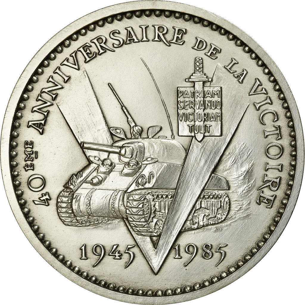 France, Medal, Général de Gaulle, 40eme anniversaire de la Victoire, 1985