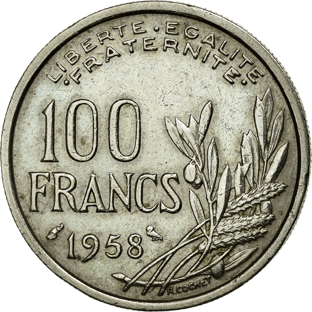 Coin, France, Cochet, 100 Francs, 1958, , Copper-nickel, Gadoury:897