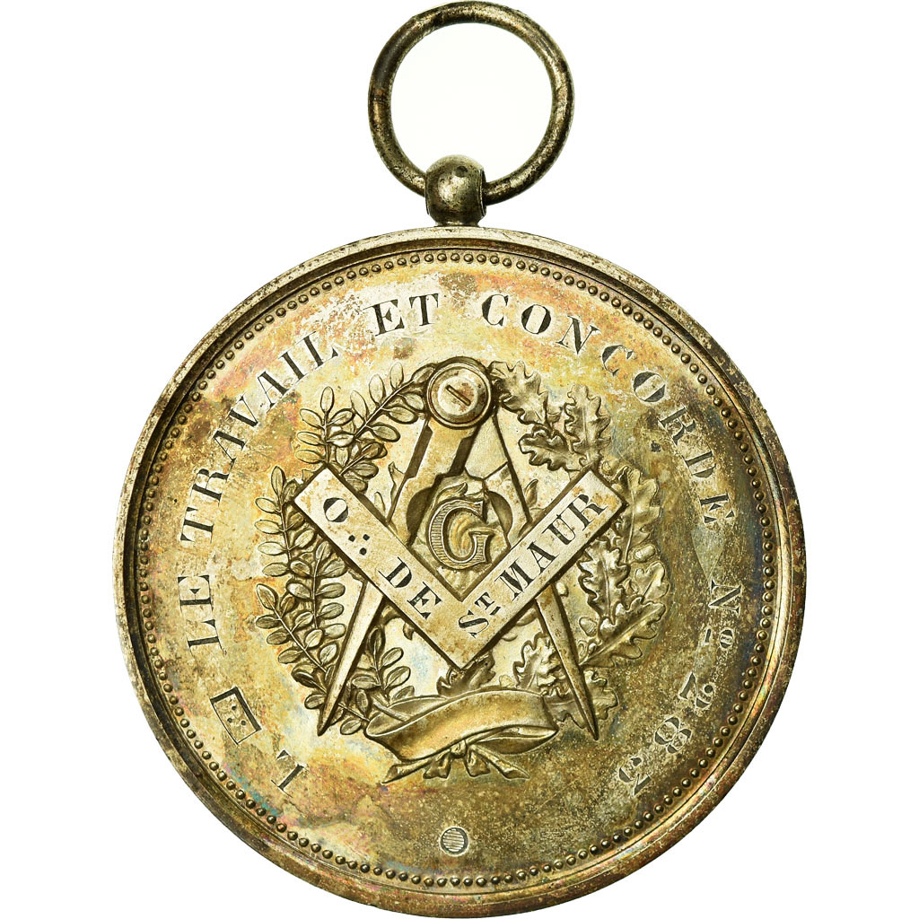 Frankrijk, Medaille, Masonic, Orient de Saint-Maur, Loge Le Travail et Concorde