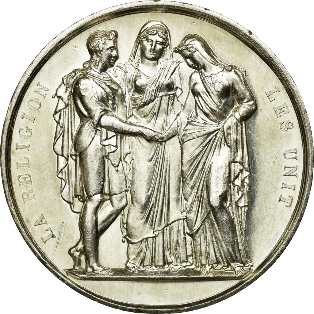 France, Token, Wedding, 1866, , Silver
