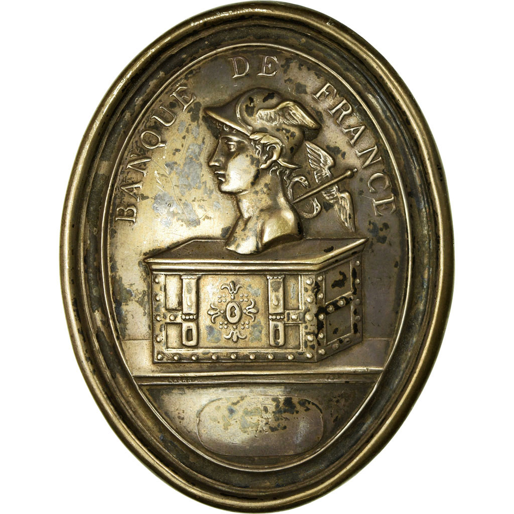 France, Medal, Boucle de Ceinturon Banque de France, , Silver Plated