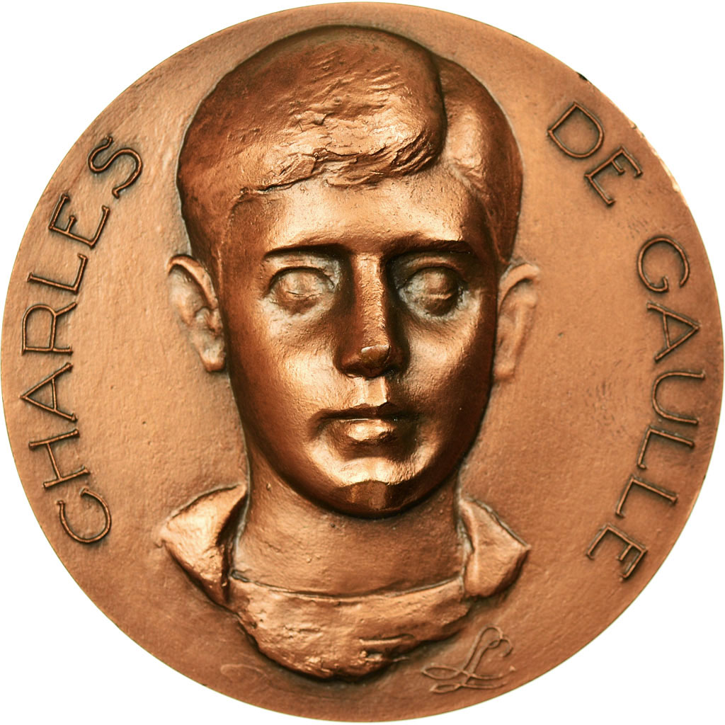 France, Medal, Naissance de Charles de Gaulle, History, , Copper