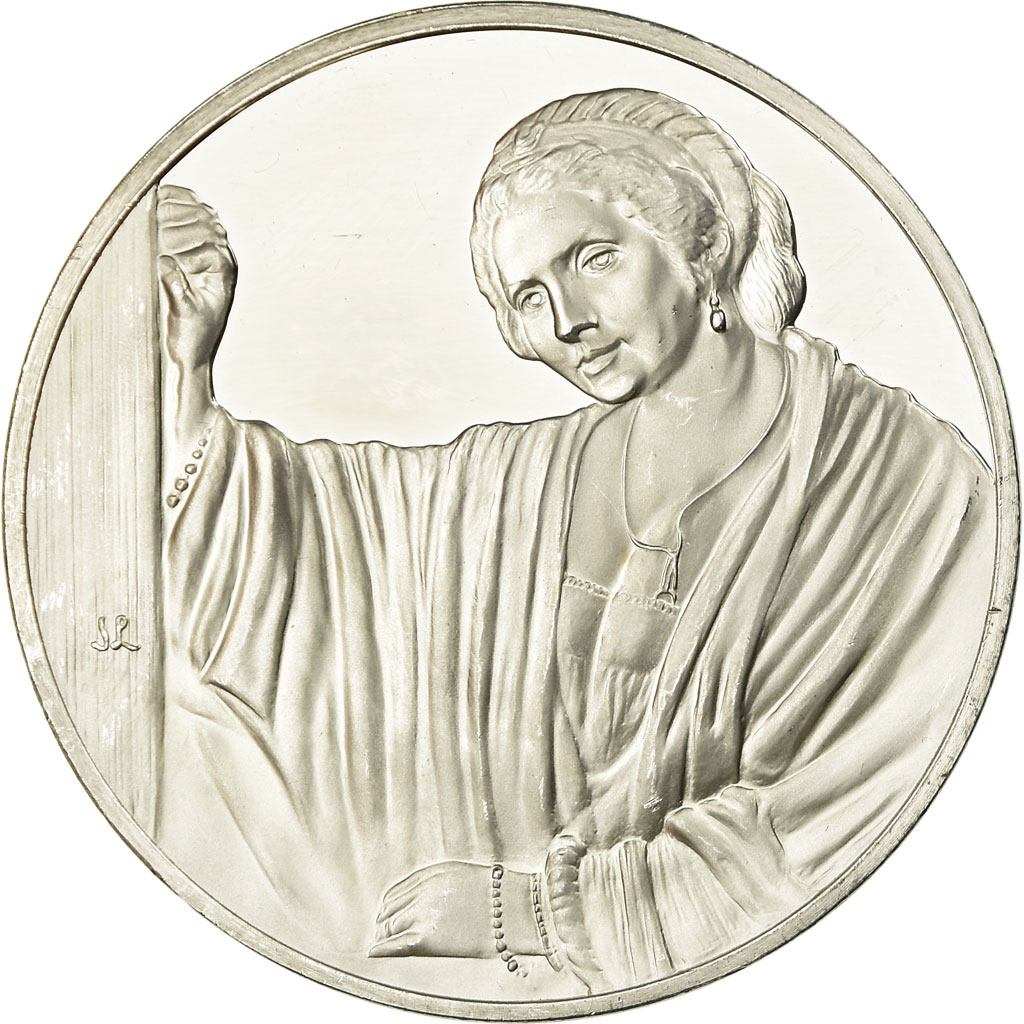 France, Medal, Peinture, Rembrandt, Hendrickje Stoffels, , Silver
