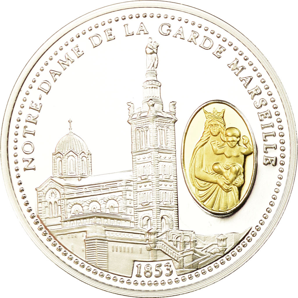 France, Medal, Provence, Notre-Dame de la Garde Marseille, , Silver