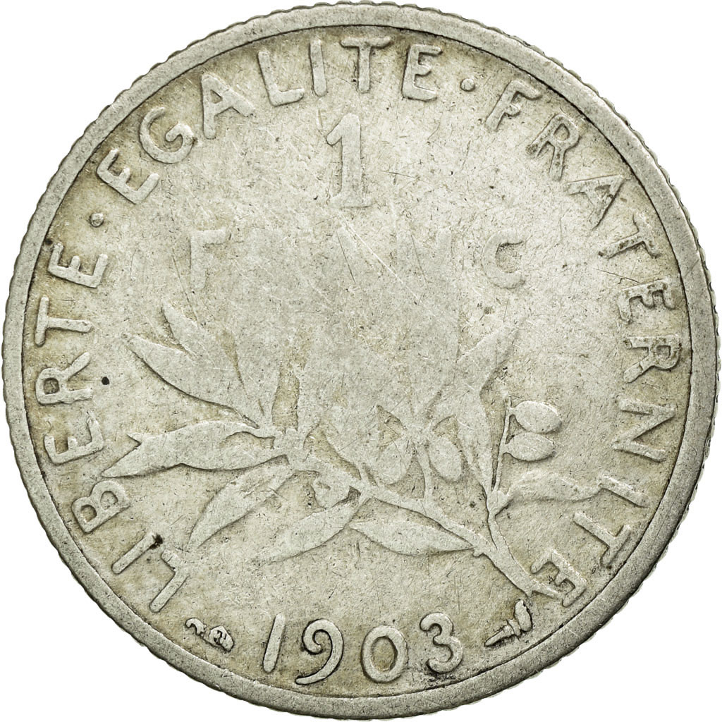 Coin, France, Semeuse, Franc, 1903, , Silver, Gadoury:467