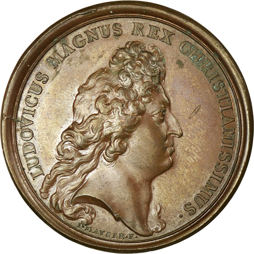 Frankrijk, Medaille, Le Port de Toulon, Louis XIV, History, 1680, Mauger, PR+