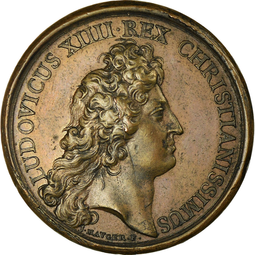 Frankrijk, Medaille, Louis XIV, Prise d'Oudenaarde, History, 1667, Mauger, PR