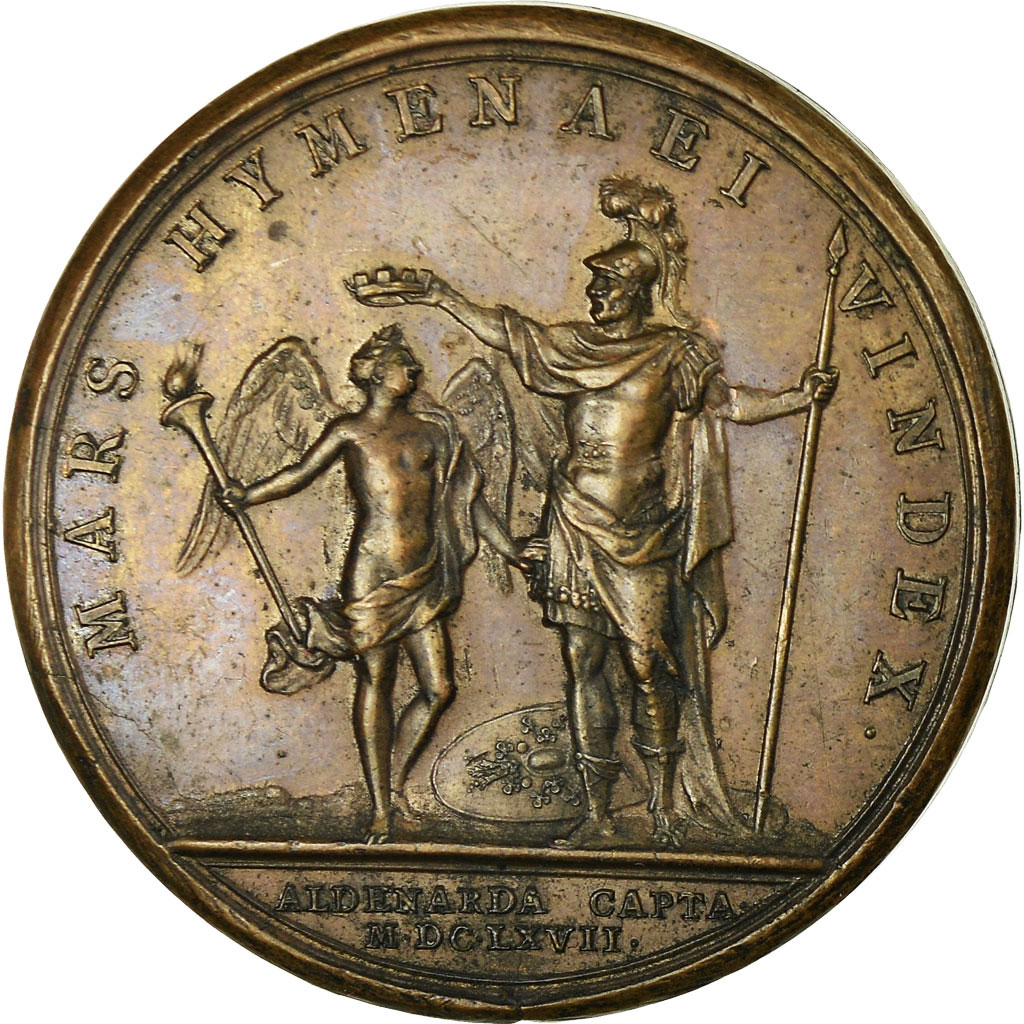 Frankrijk, Medaille, Louis XIV, Prise d'Oudenaarde, History, 1667, Mauger, PR