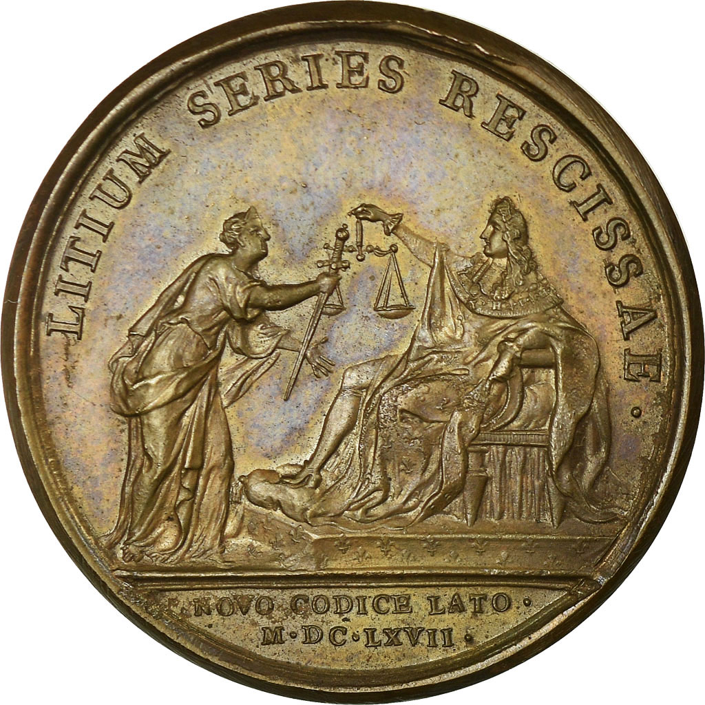 France, Medal, Louis XIV, La Nouvelle Ordonnance, 1667, Mauger, 