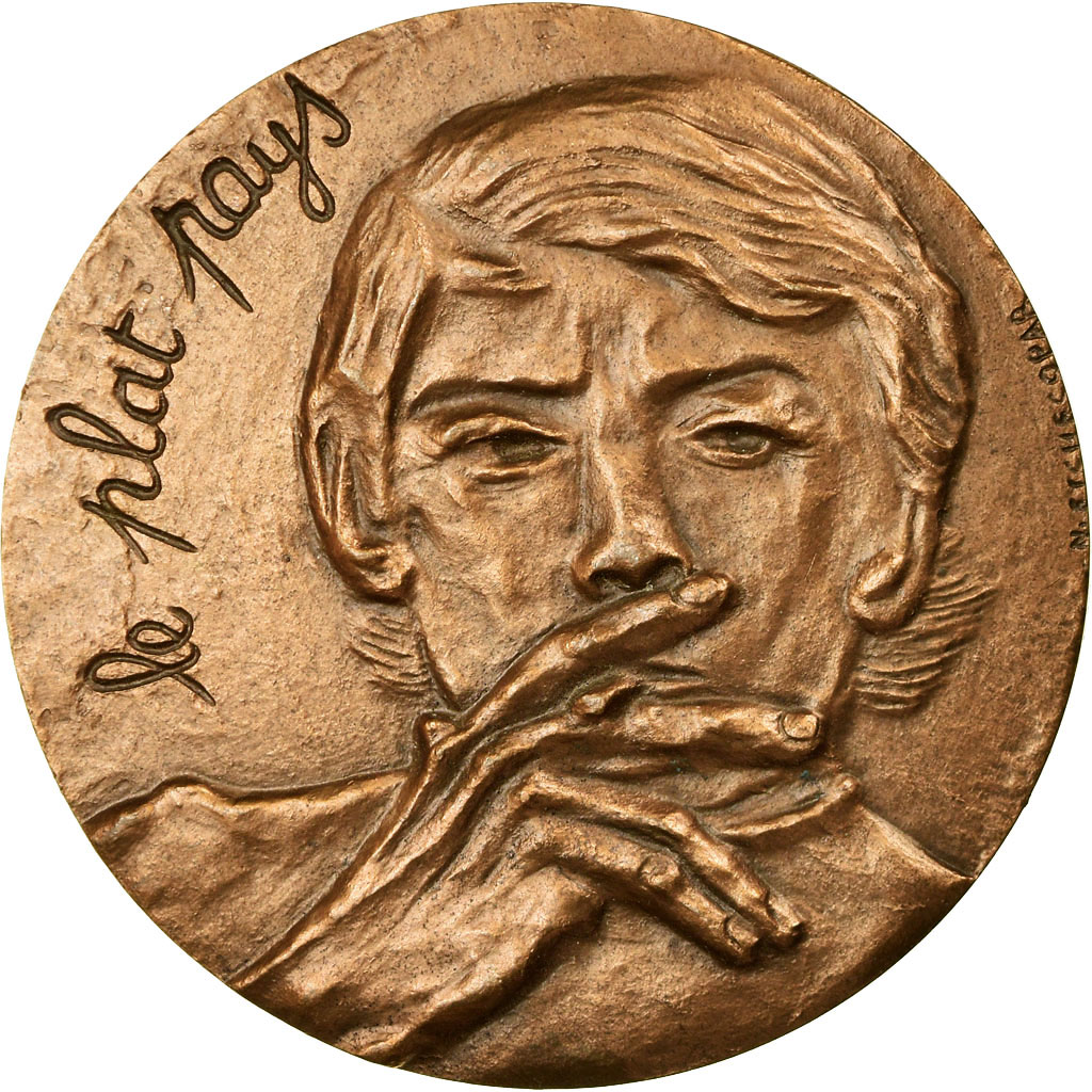 France, Medal, Musique, Jacques Brel, le Plat Pays, 1980, Etchecopar, 