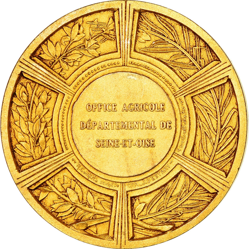 France, Medal, Office Agricole Départementale de Seine-et-Oise, Cochet