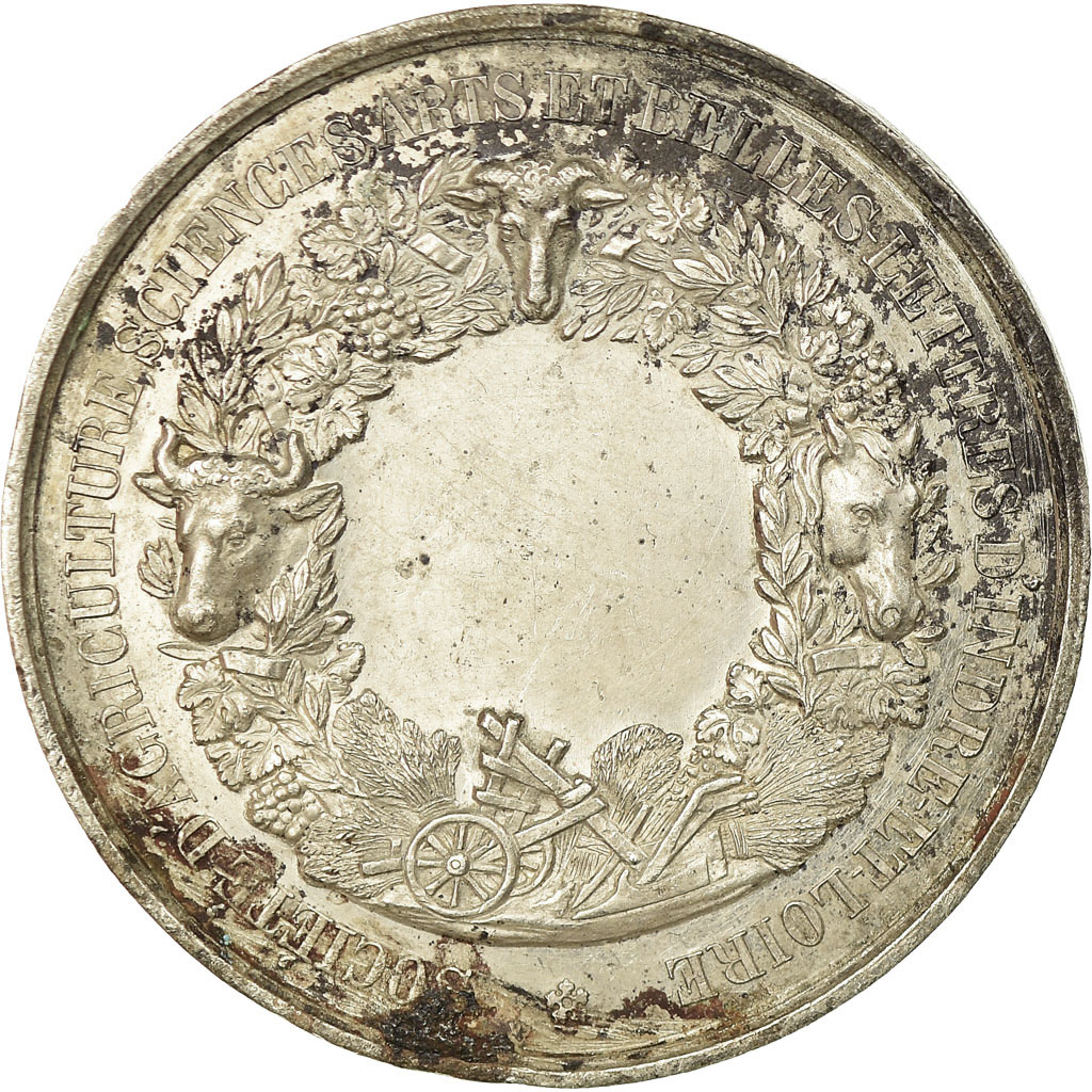 France, Medal, Napoléon III, Sociétéd'Agriculture d'Indre-et-Loire, De