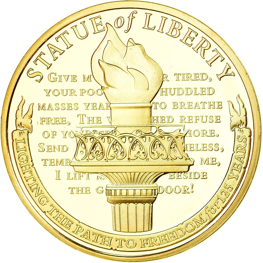 United States of America, Medal, Statue de la Liberté, , Copper Gilt