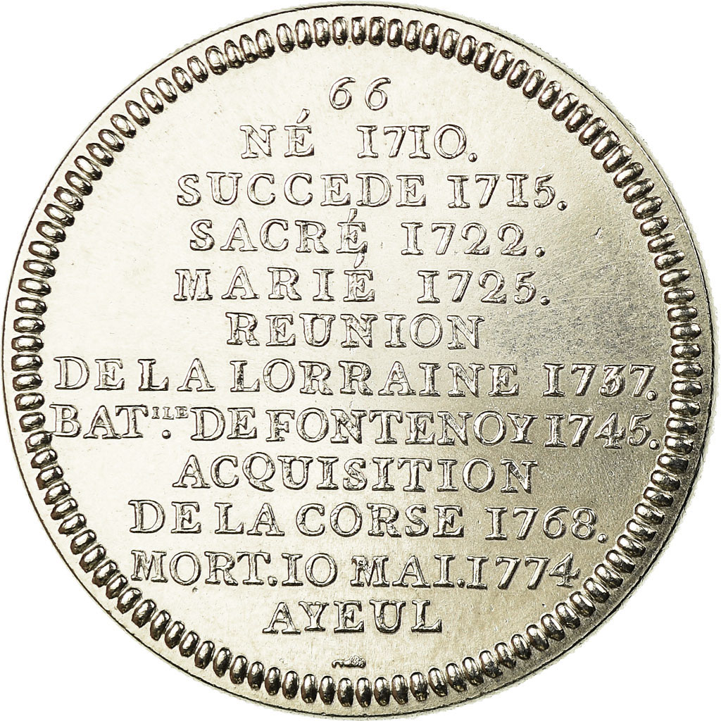 France, Medal, Roi de France, Louis XV, , Copper-nickel