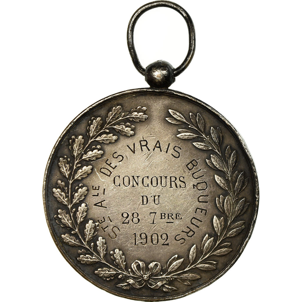 France, Medal, Société Amicale des Vrais Buqueurs, Valenciennes, 1902