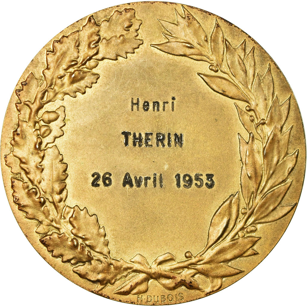France, Medal, Conseil Municipal, Ville de Roubaix, 1953, , Vermeil