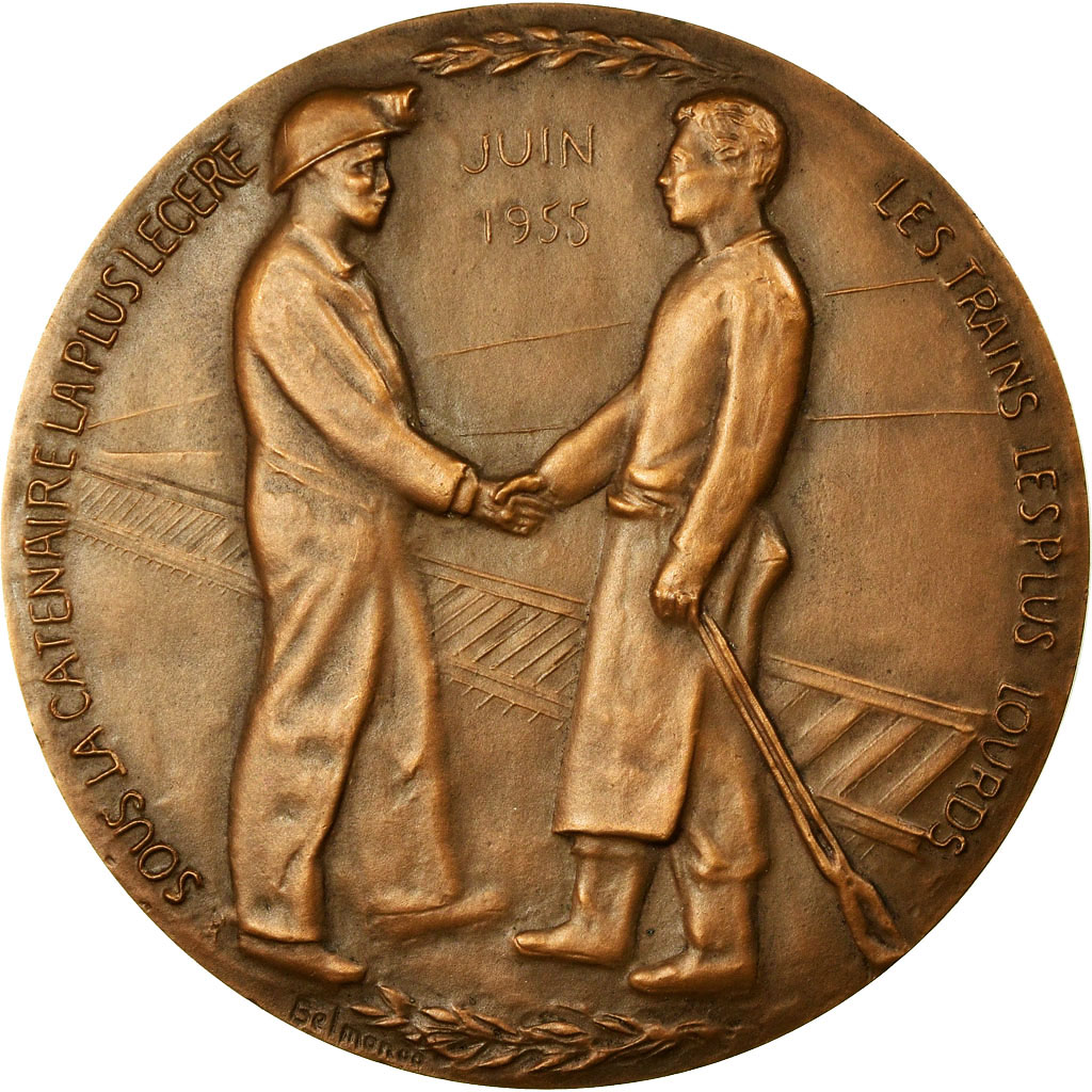 Frankrijk, Medaille, Société Nationale des Chemins de Fer Français, 1955