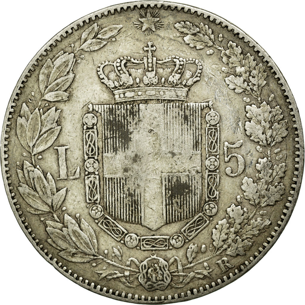 S*y様 1879年イタリア　ウンベルト1世 5リラ銀貨 Coin, Italy, Umberto I, 5 Lire, 1879, Rome, , Silver | European Coins