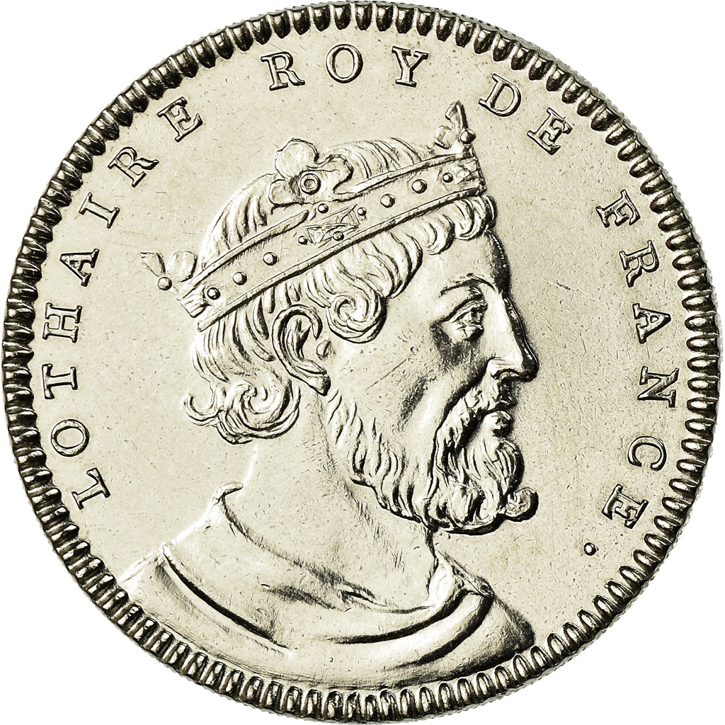 France, Medal, Les Rois de France, Lothaire, , Nickel