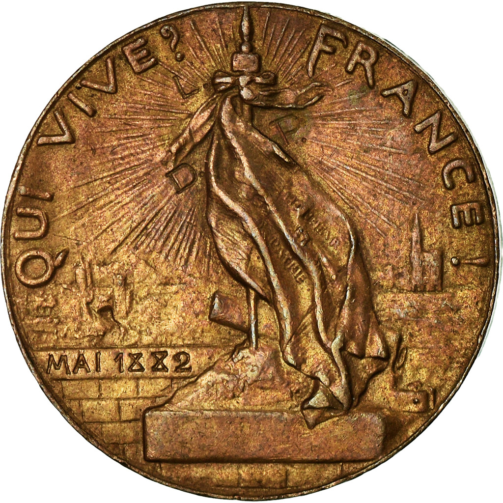 France, Token, Ligue des Patriotes, History, 1882, Mercié, , Bronze