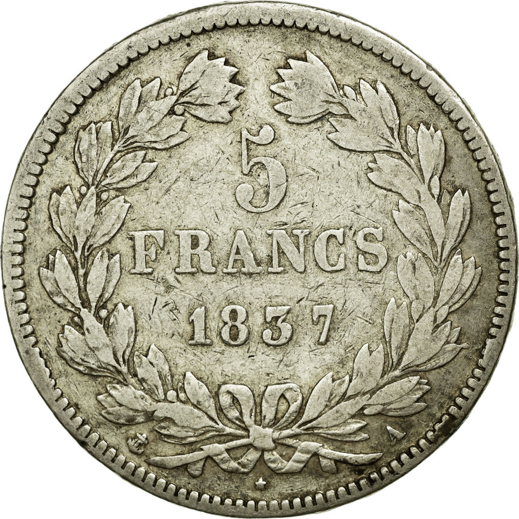 Coin, France, Louis-Philippe, 5 Francs, 1837, Paris, , Silver