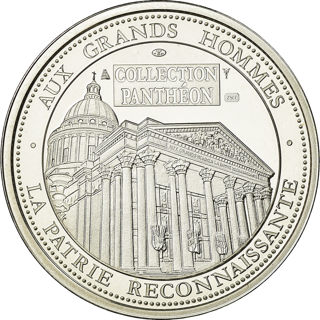 France, Medal, Collection Panthéon, Émile Zola, History, , Silver