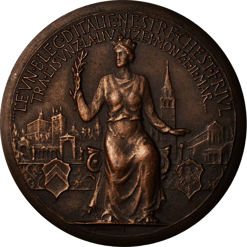 Italy, Medal, Centenario Dell'Unione All'Italia, 1966, Johnson, , Bronze