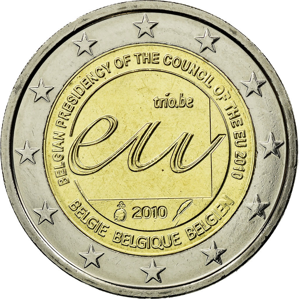 Belgique, 2 Euro, EU Council Presidency, 2010, SPL, Bi-Metallic, KM:289