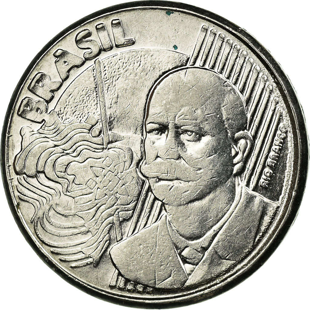 Moneda, Brasil, 50 Centavos, 2003, MBC, Acero inoxidable, KM:651a