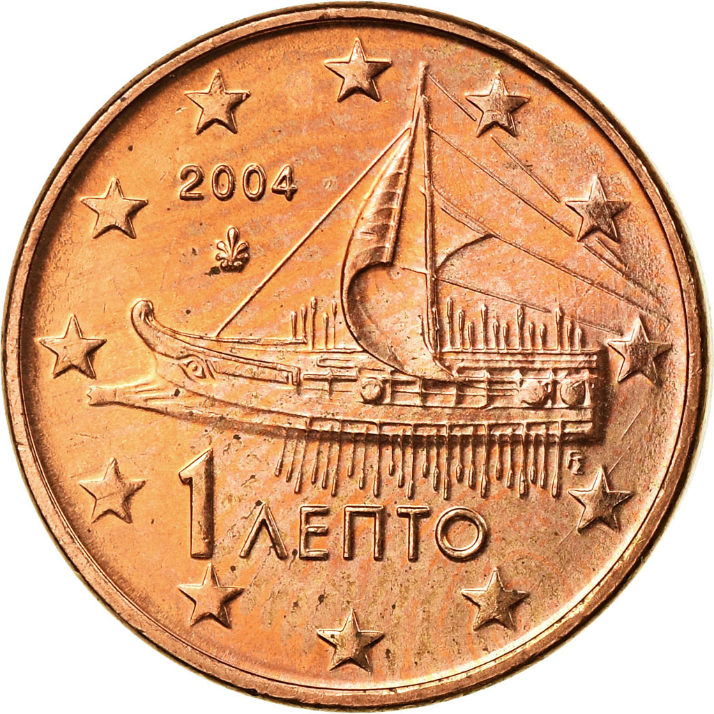 [#722639] Griechenland, Euro Cent, 2004, VZ, Copper Plated Steel, KM:181
