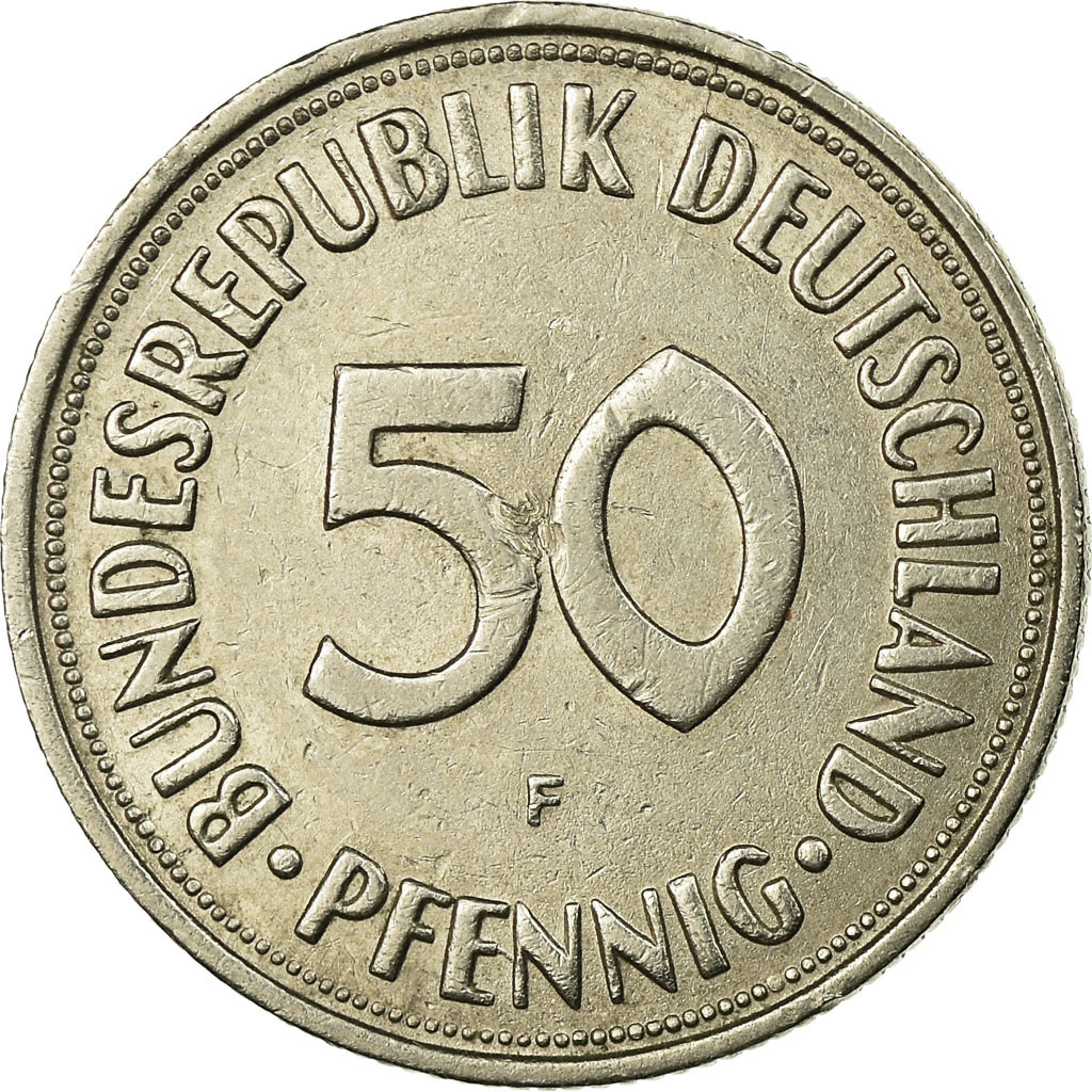 Münze, Bundesrepublik Deutschland, 50 Pfennig, 1950, Stuttgart, SS
