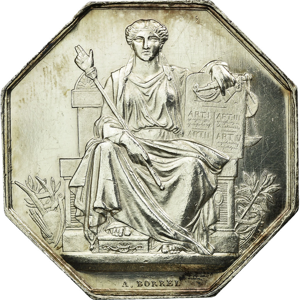 Frankrijk, Token, Notary, UNC-, Zilver, Lerouge:50b