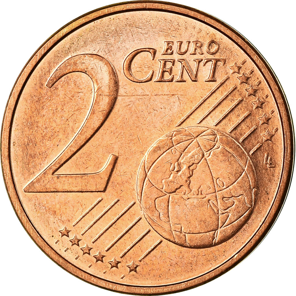 Luxemburg, 2 Euro Cent, 2004, SS, Copper Plated Steel, KM:76