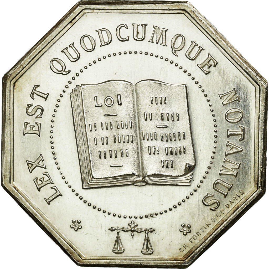 Frankrijk, Token, Notary, UNC-, Zilver, Lerouge:46