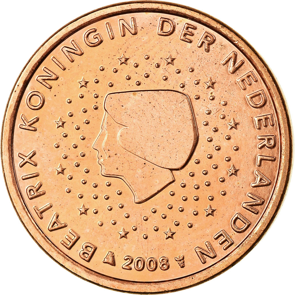 Niederlande, 5 Euro Cent, 2008, UNZ, Copper Plated Steel, KM:236