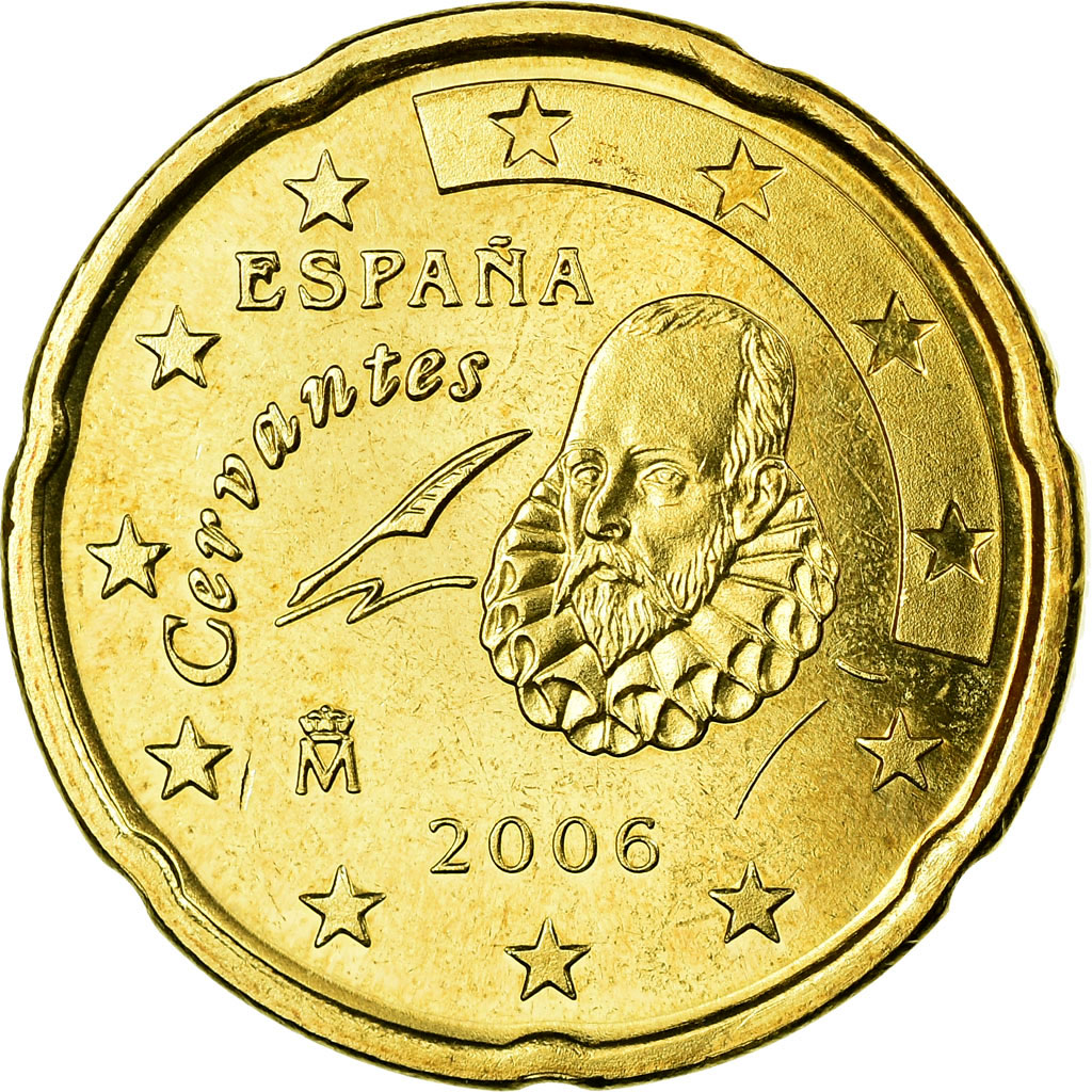 [#724087] Spanien, 20 Euro Cent, 2006, SS, Messing, KM:1044