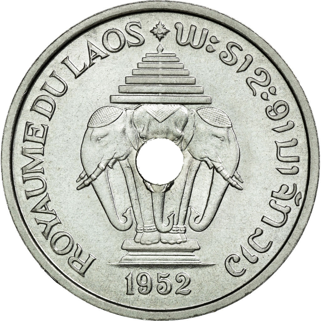 Coin, Lao, Sisavang Vong, 20 Cents, 1952, , Aluminium, KM:E2