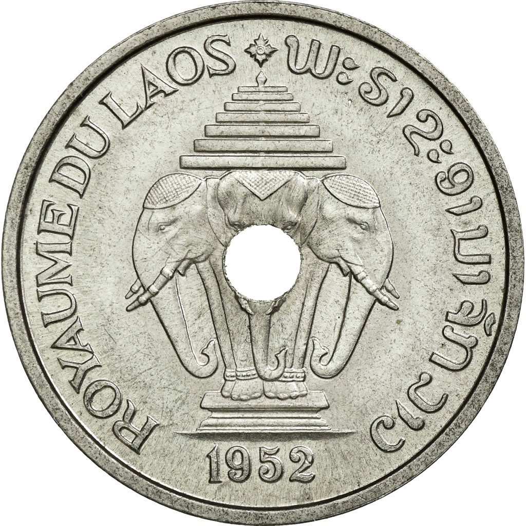 Coin, Lao, Sisavang Vong, 20 Cents, 1952, , Aluminium, Lecompte:5