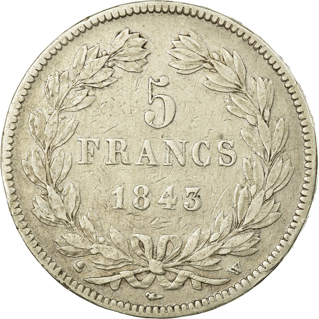 Coin, France, Louis-Philippe, 5 Francs, 1843, Lille, , Silver