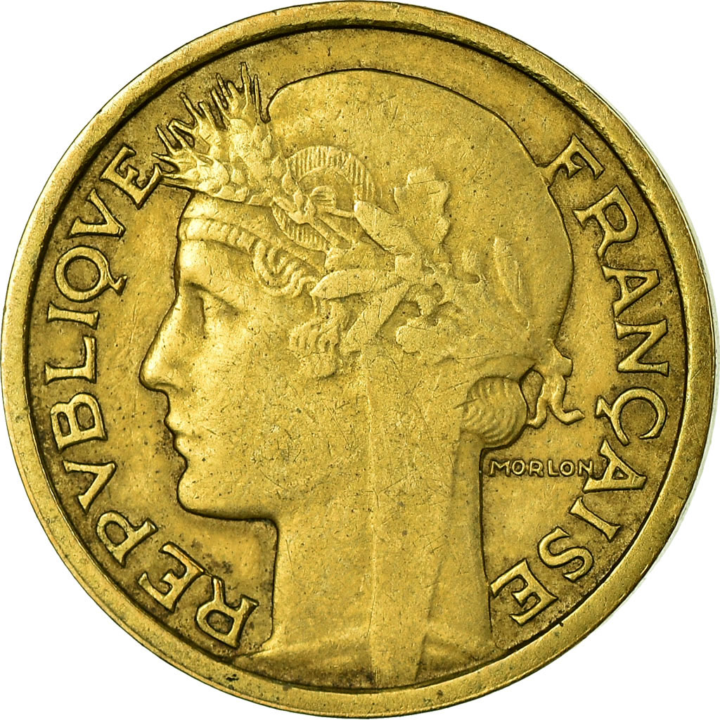 Moneda, Francia, Morlon, 50 Centimes, 1937, MBC, Aluminio - bronce, KM:894.1