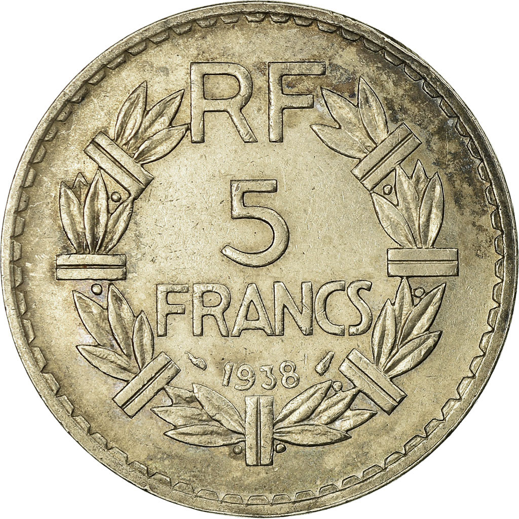 Coin, France, Lavrillier, 5 Francs, 1938, Paris, , Nickel, KM:888