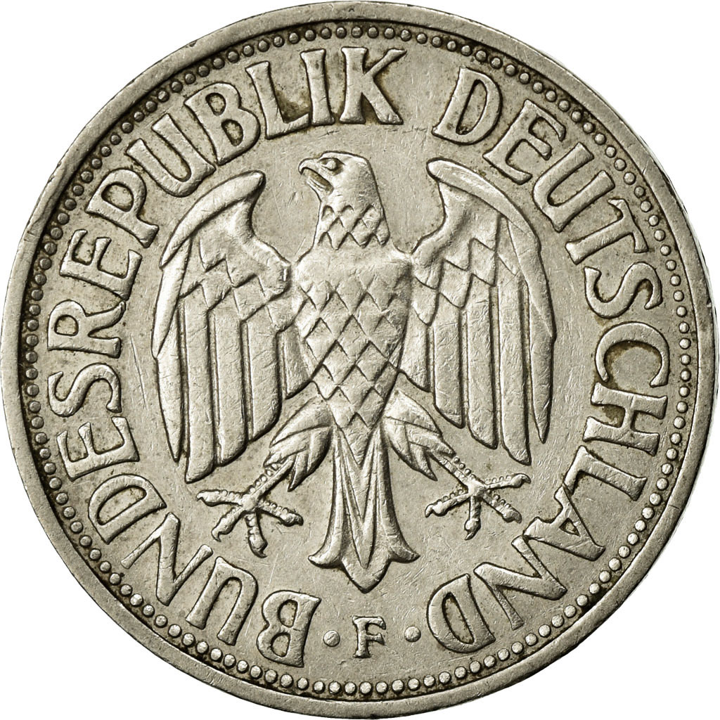 Coin, GERMANY - FEDERAL REPUBLIC, Mark, 1954, Stuttgart, 