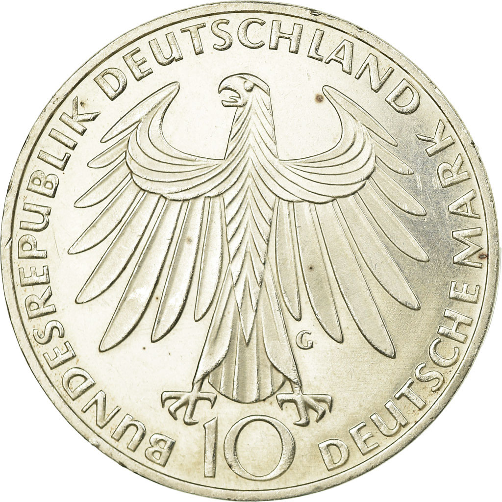 Coin, GERMANY - FEDERAL REPUBLIC, 10 Mark, 1972, Karlsruhe, Proof, 