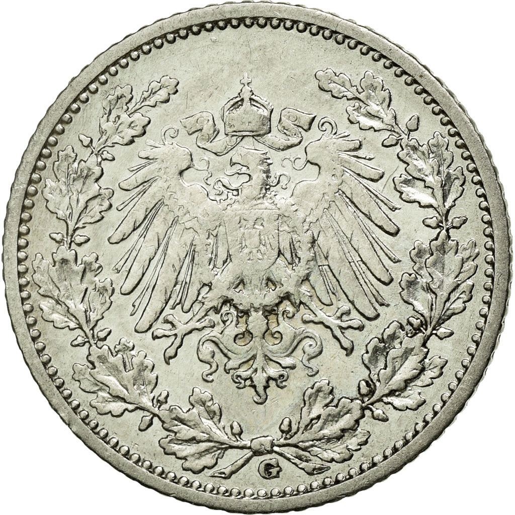Coin, GERMANY - EMPIRE, 1/2 Mark, 1908, Karlsruhe, , Silver, KM:17