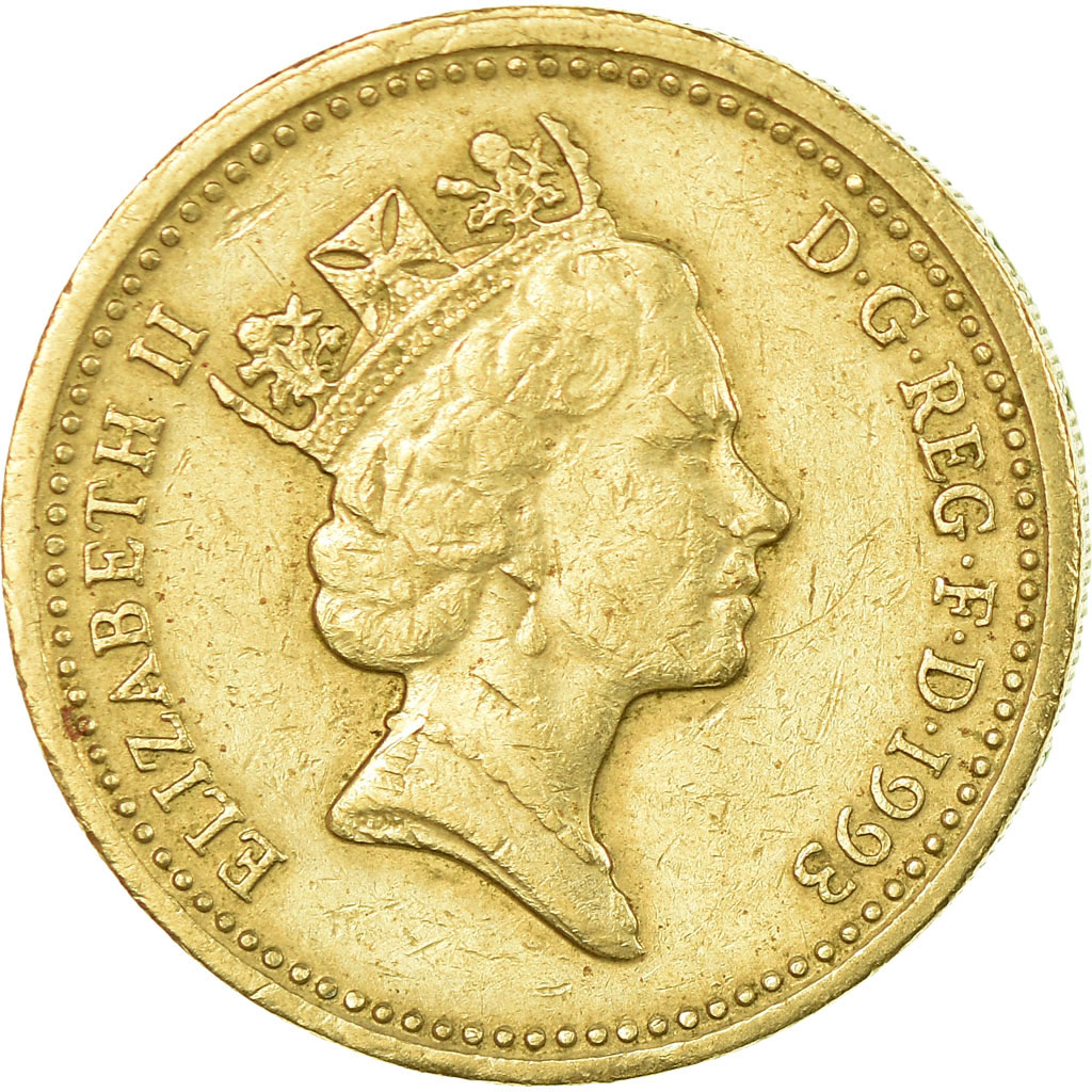 Coin, Great Britain, Elizabeth II, Pound, 1993, , Nickel-brass, KM:964